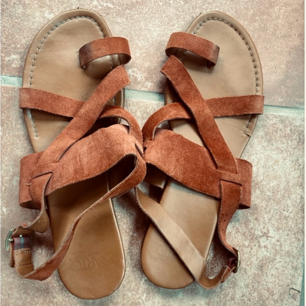 Tan and Rust Sandals